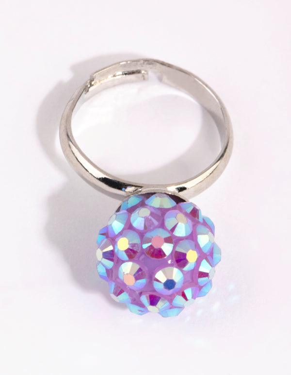 Kids Purple Fireball Mixed Bead Jewellery Set