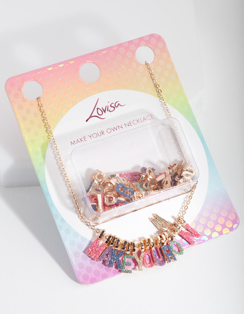 Kids Gold Glitter Make Your Own Necklace Lovisa