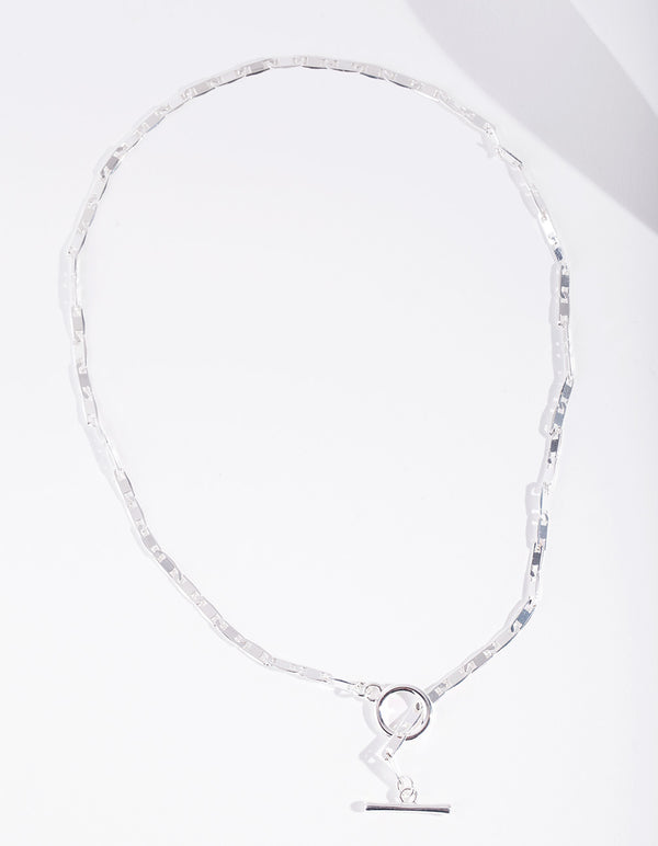 Silver Plated Lariat Necklace