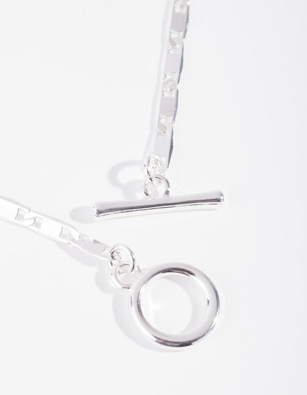 Silver Plated Lariat Necklace