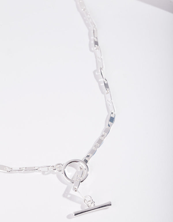 Silver Plated Lariat Necklace