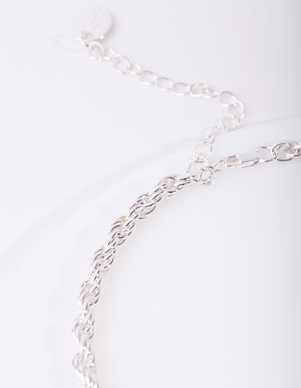Silver Plated Thick Chain Necklace