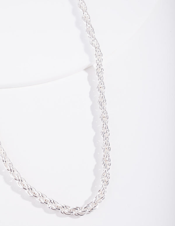 Silver Plated Thick Chain Necklace