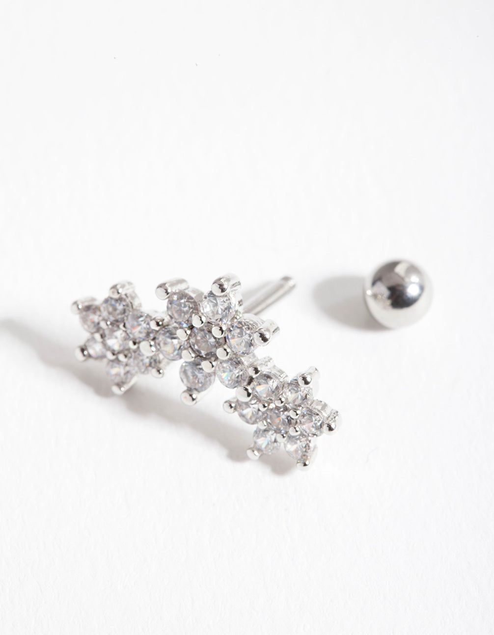 Surgical Steel Statement Flower Bar Bell