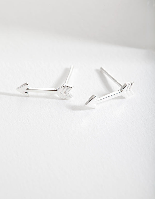 Sterling Silver Arrow Stud Earrings