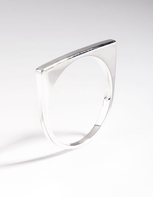 Sterling Silver Plain Bar Ring