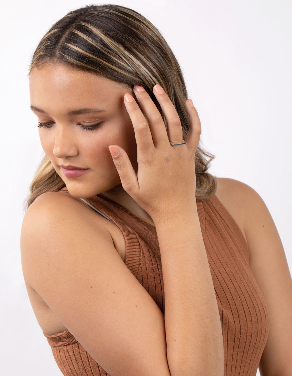 Sterling Silver Plain Bar Ring