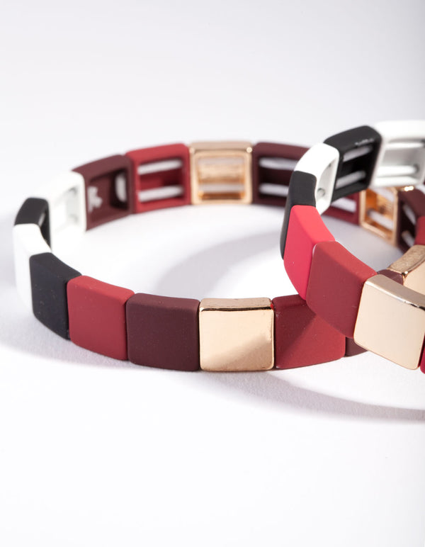Square Metal Bracelet Pack