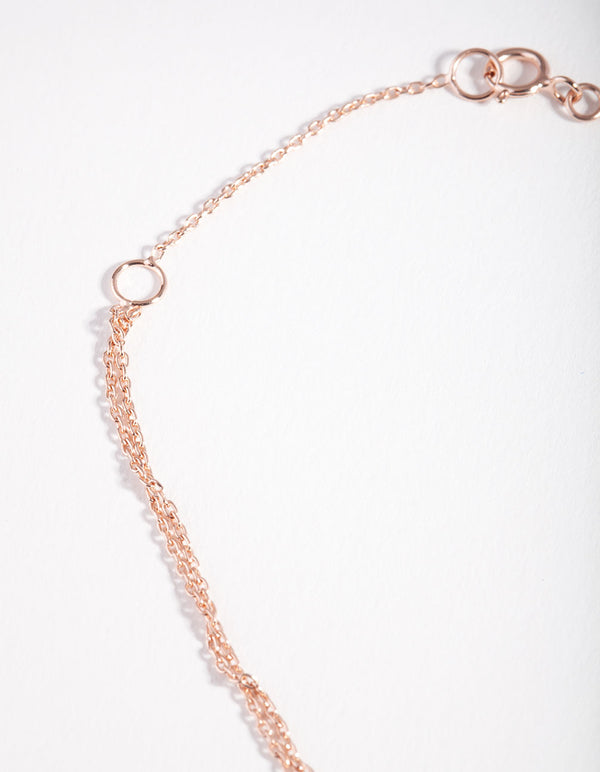 Rose Gold Open Heart Bracelet