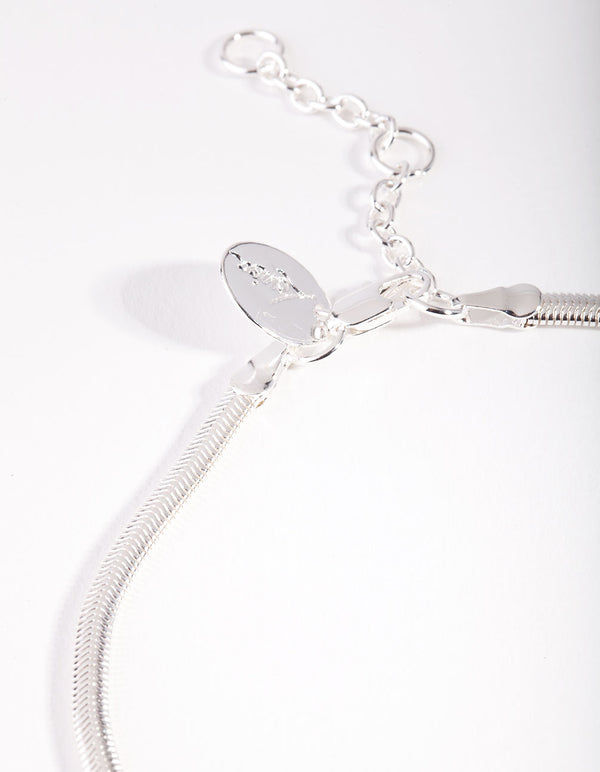 Silver Plated Snake Chain Anklet