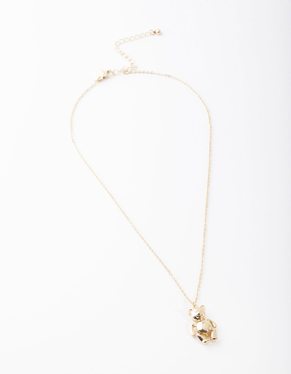 Gold Teddy Bear Necklace