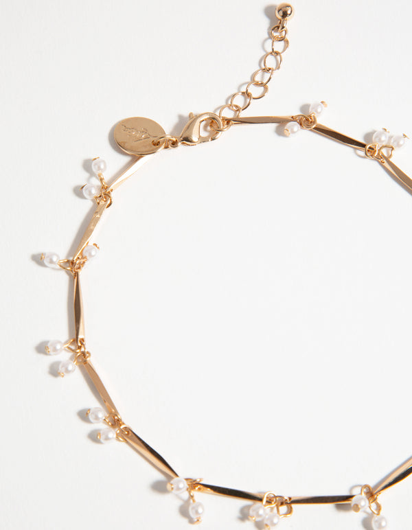 Gold Jingle Pearly Anklet