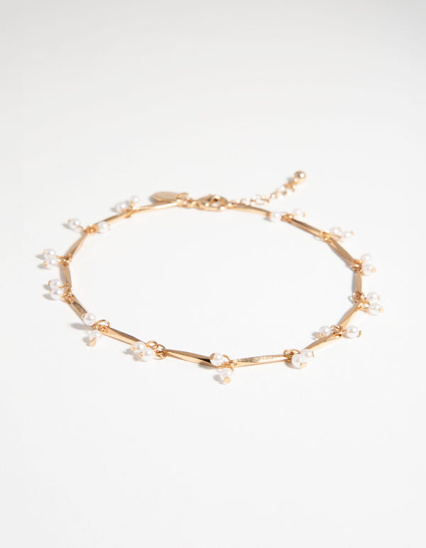Gold Jingle Pearly Anklet