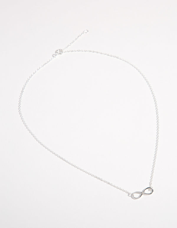 Kids Sterling Silver Infinity 30cm Necklace