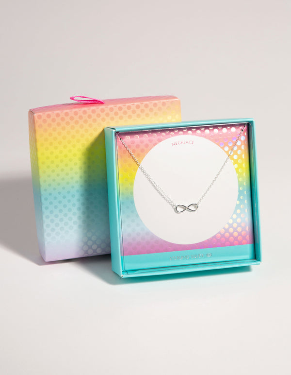 Kids Sterling Silver Infinity 30cm Necklace