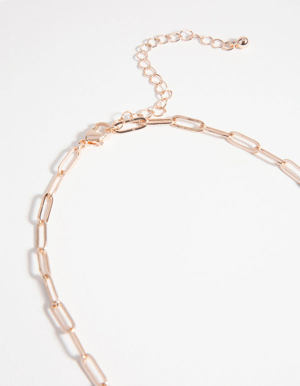 Rose Gold 4mm Link Chain Necklace