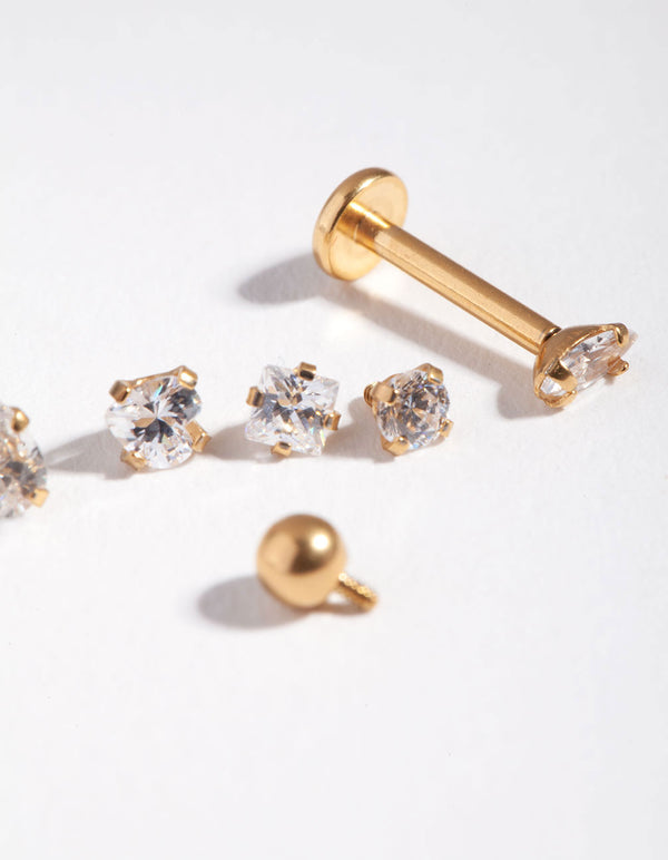 Mixed Cubic Zirconia Flat Back 6-Pack