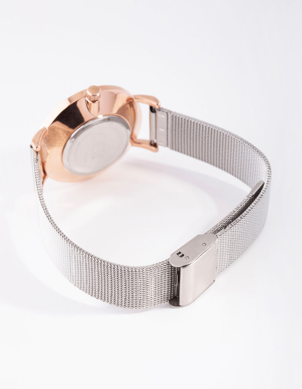 Mixed Metal Roman Sunray Mesh Watch