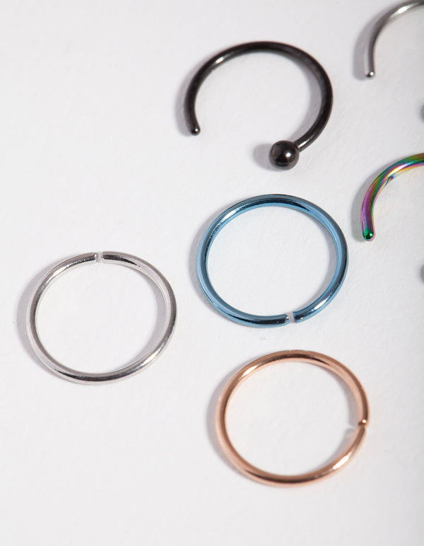 Open Ball Nose Ring 6-Pack