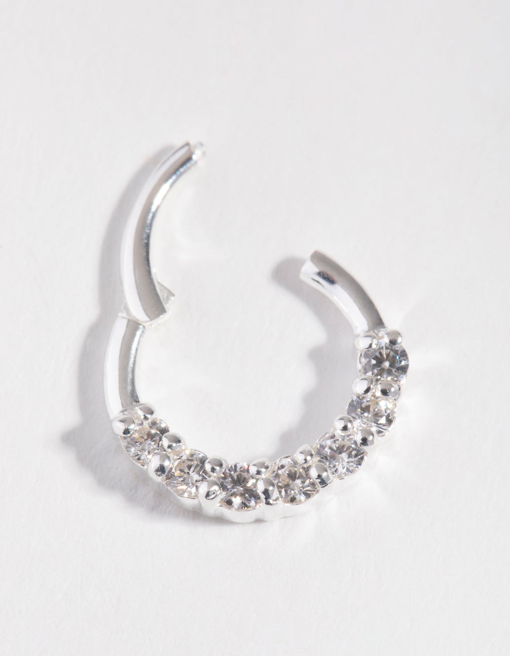 Sterling Silver Cubic Zirconia Clicker