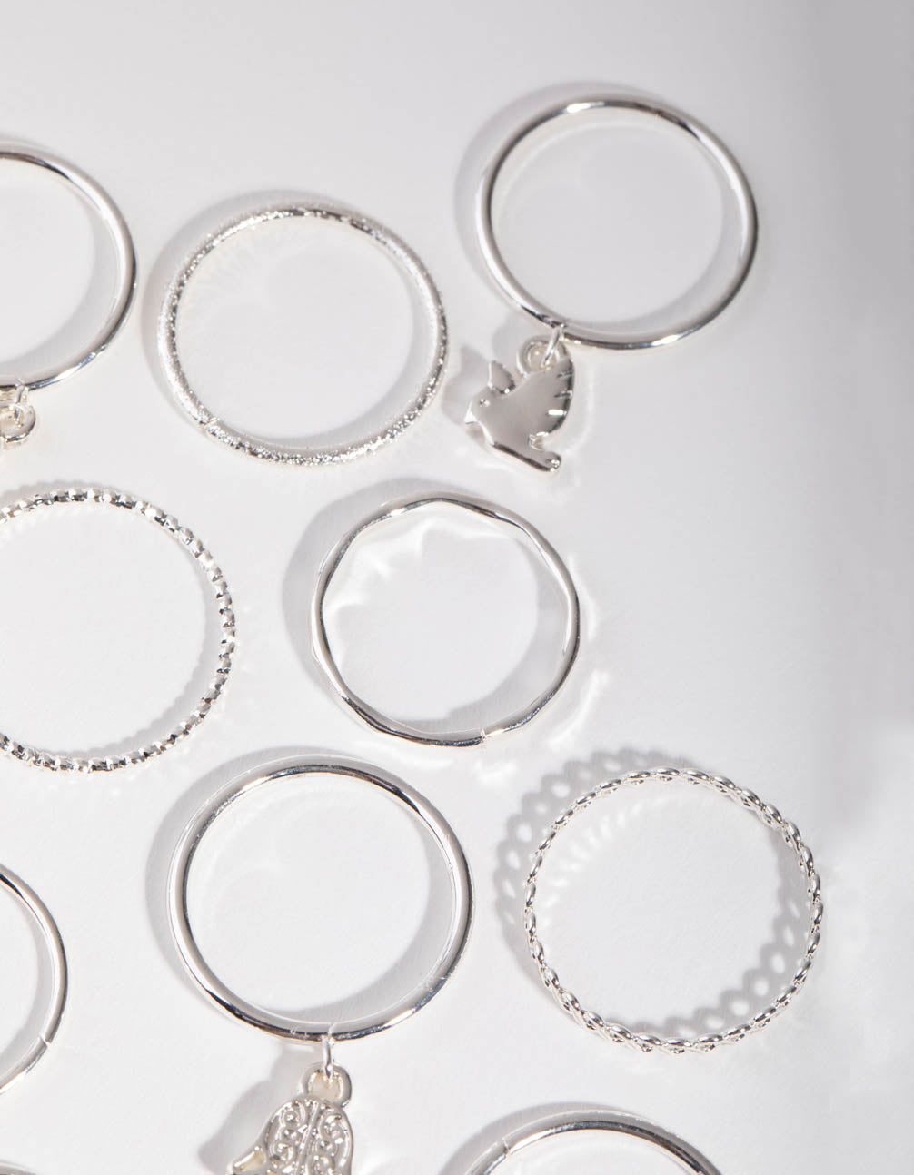 Silver Lucky Charm 24-Pack Rings
