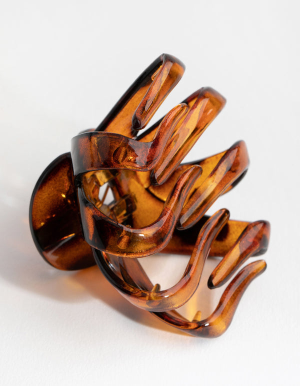Acrylic Rounded Tortoiseshell Claw