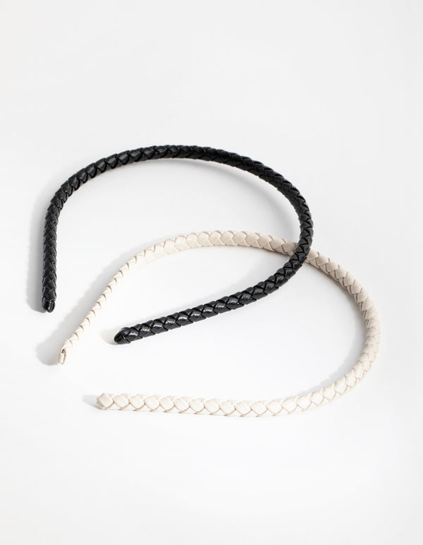 Fabric PU Plait Pack Headband