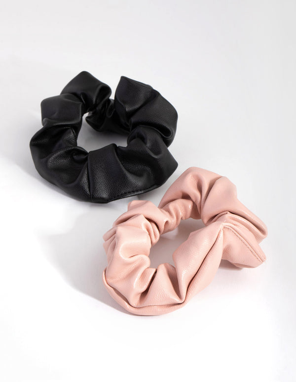 Fabric PU Colour Mix Pack Scrunchie