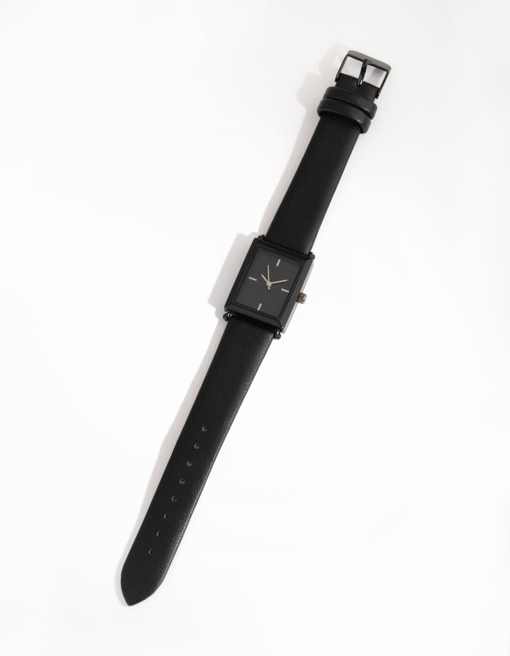 Matte Simple Rectangle PU Strap Watch