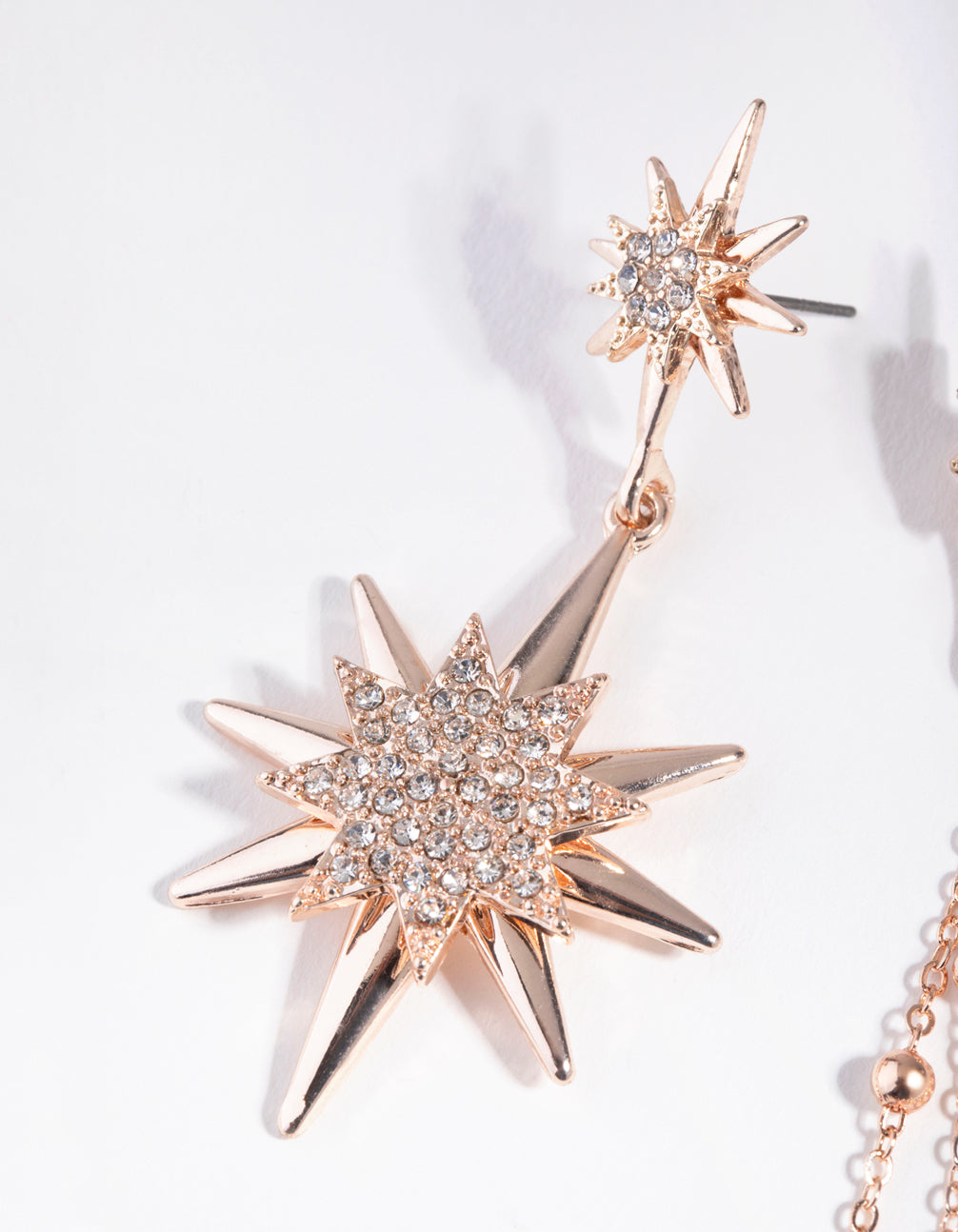 Rose Gold Mismatch Celestial Earrings