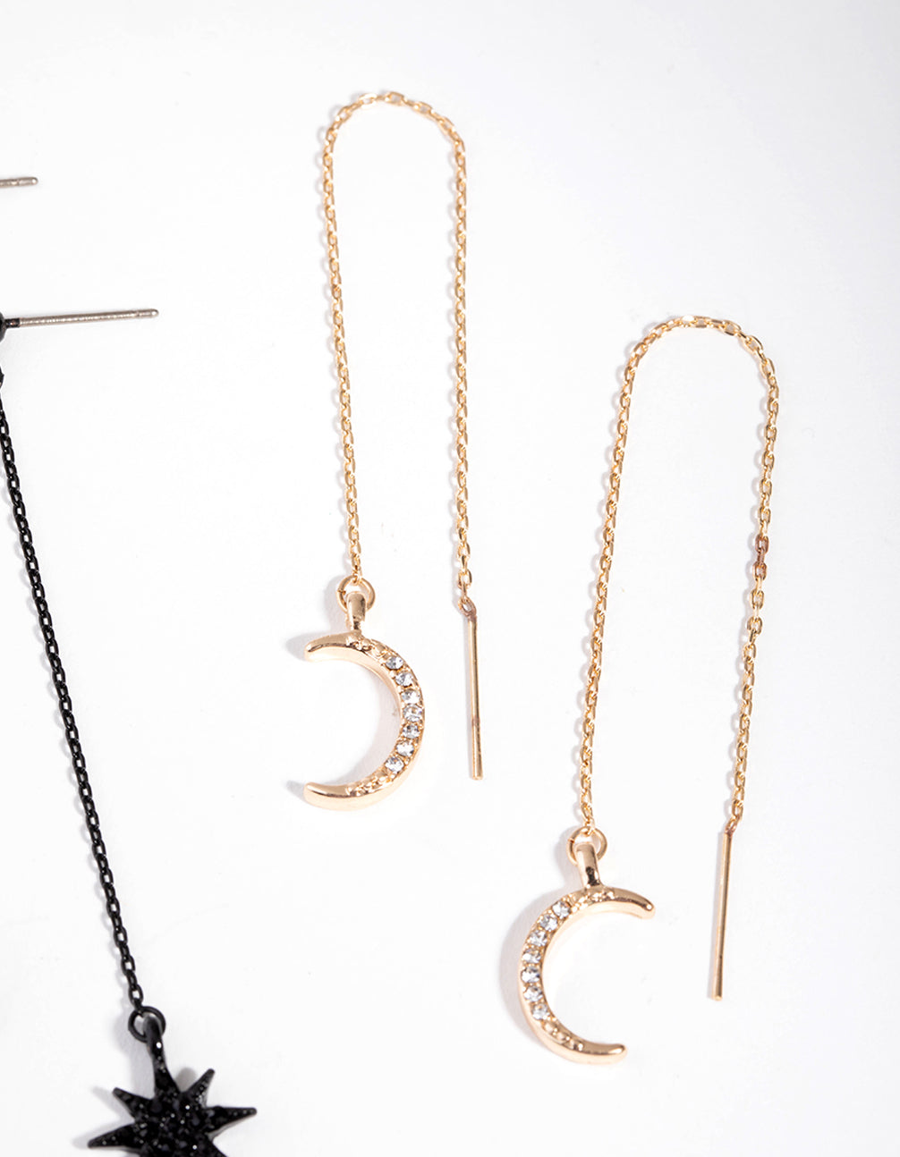 Matte Diamante Star & Moon Pack Earring