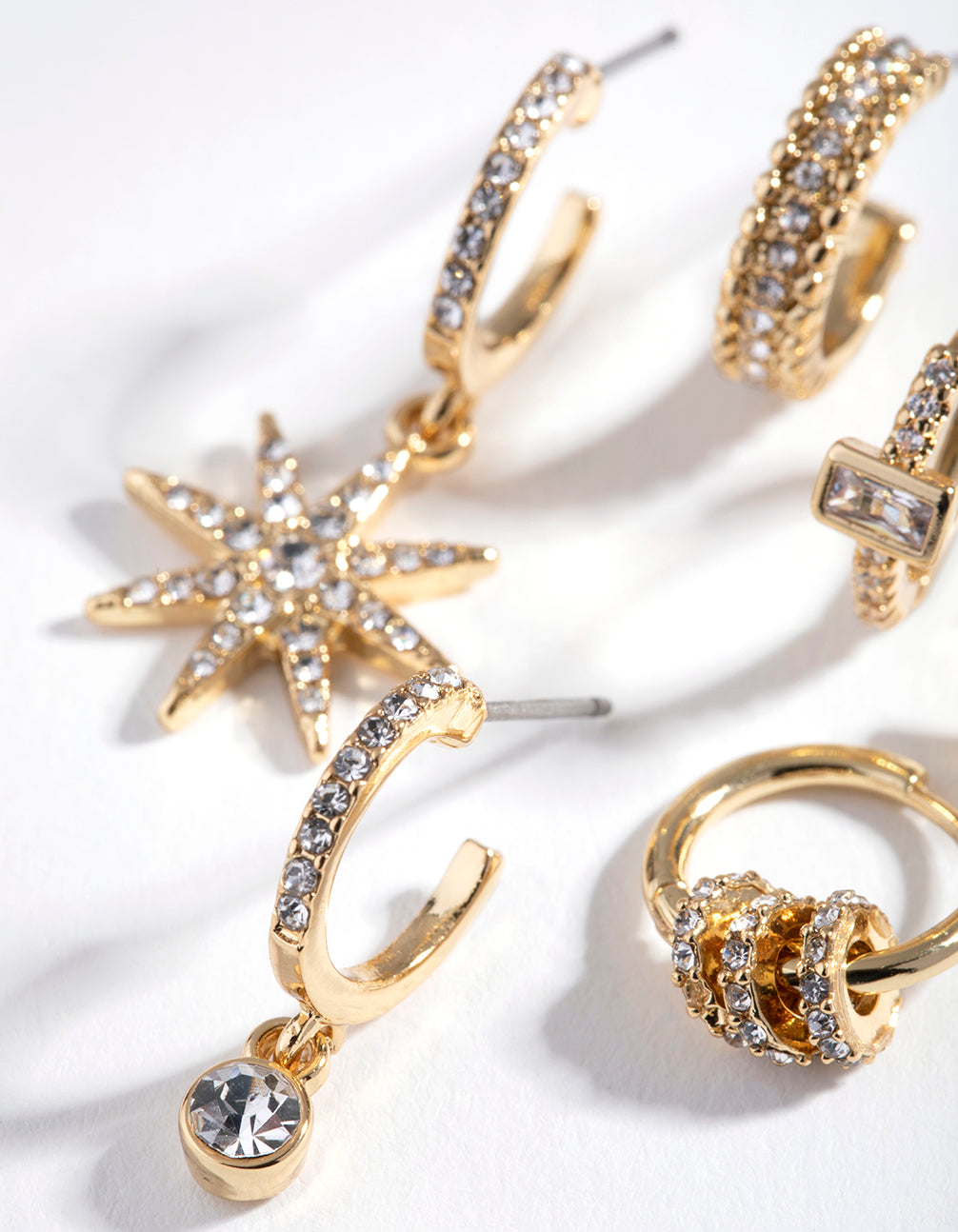 Gold Plated Evil Eye & Star Earrings