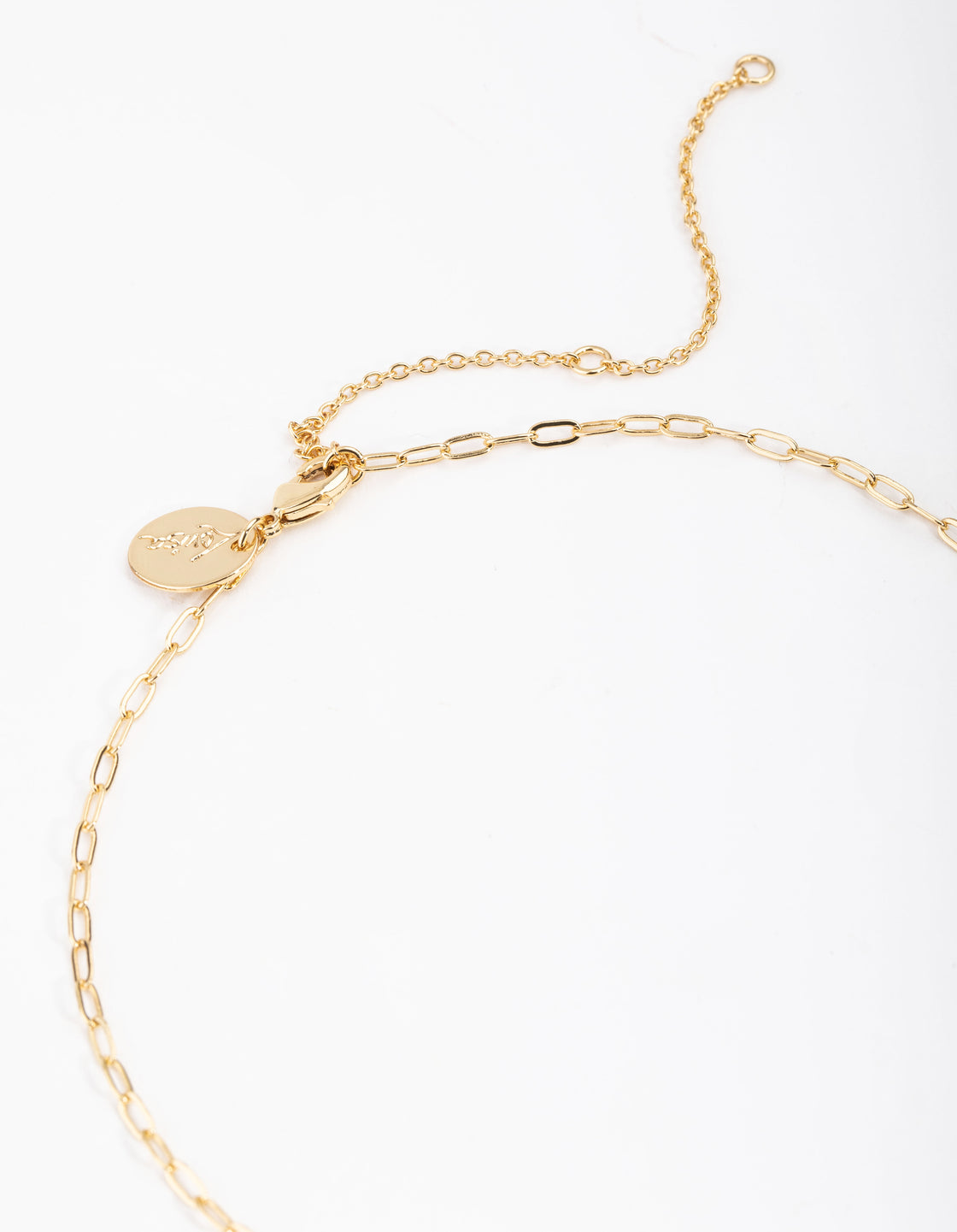 Gold Plated Half Freshwater Pearl Necklace