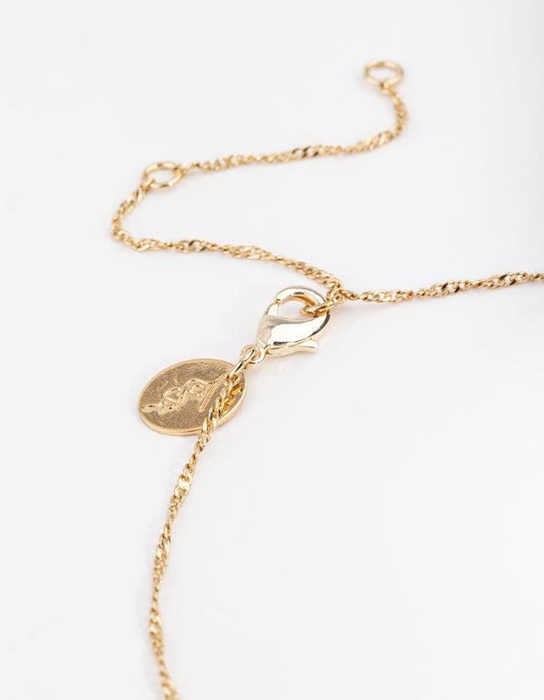 Gold Plated Single Freshwater Pearl Necklace