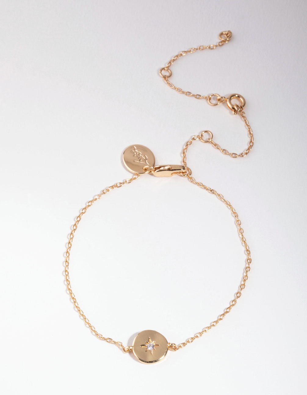 Gold Plated Starburst Disc Bracelet