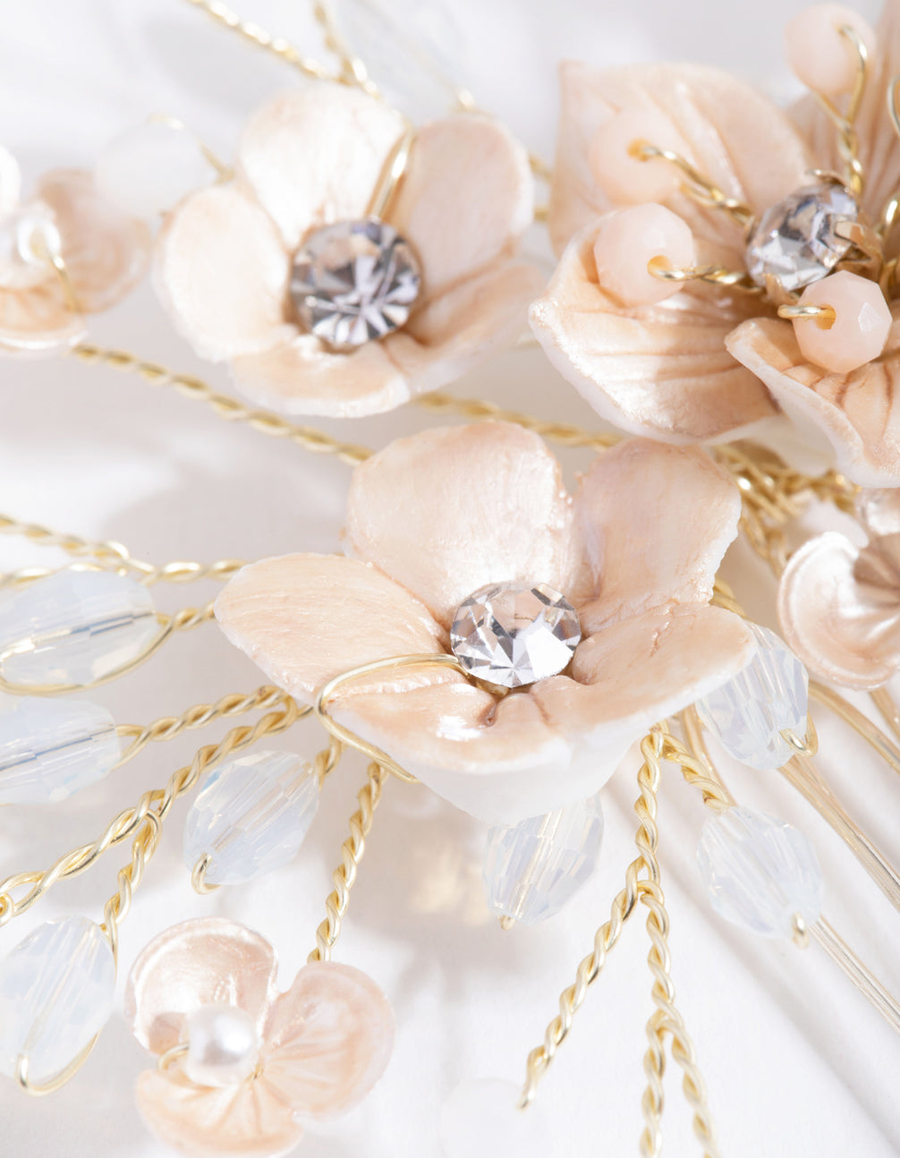 Gold Wire Flower Comb