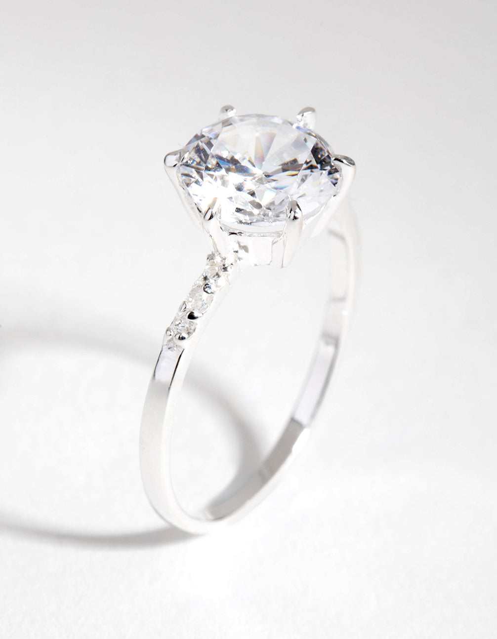 Sterling Silver Cubic Zirconia Statement Claw Ring