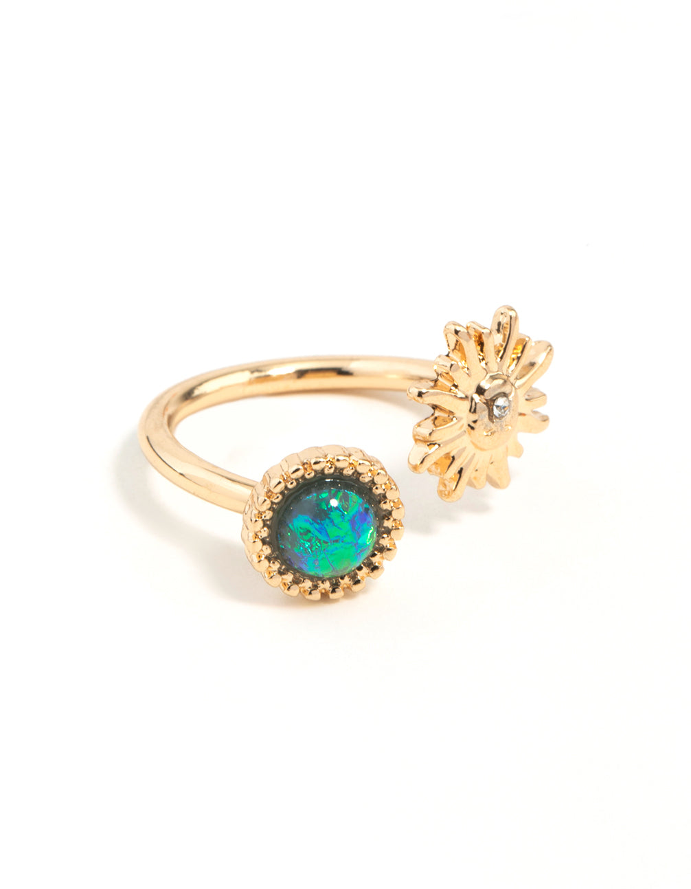 Gold Stone & Sun Ring