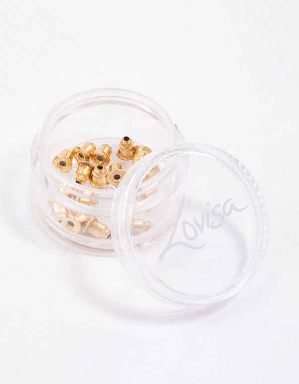 Gold Earring Backs 16-Pack