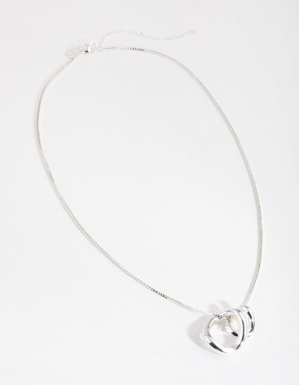 Silver Plated Swirl Pendant Necklace