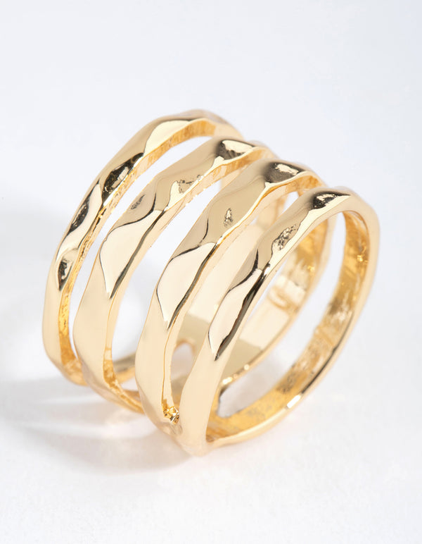 Gold Plated Molten Ring