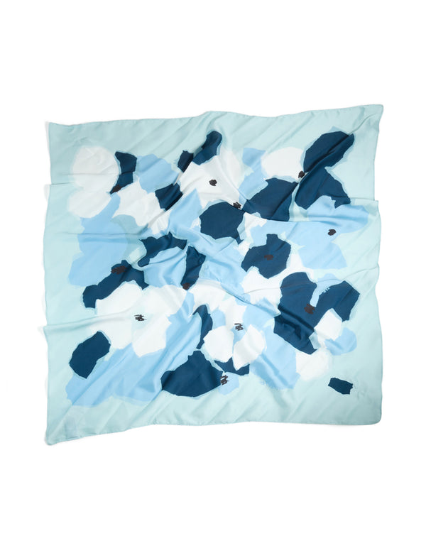 Blue Splatter Bandana Hair Scarf