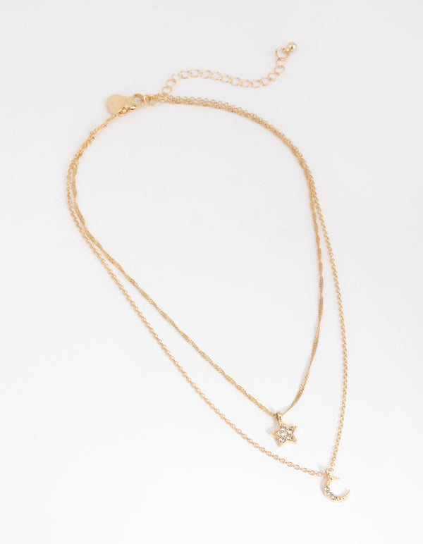 Gold Starry Night Layered Necklace