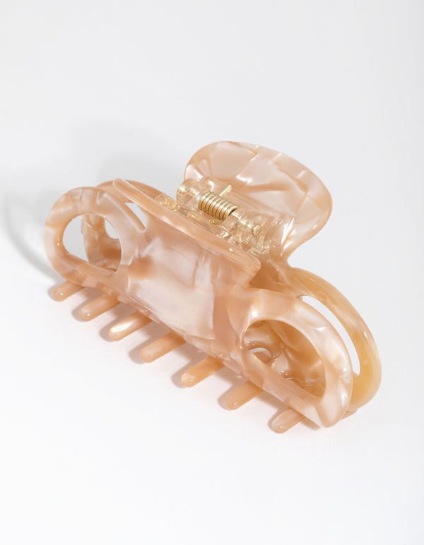 Acrylic Cream Bow Claw