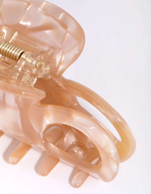 Acrylic Cream Bow Claw