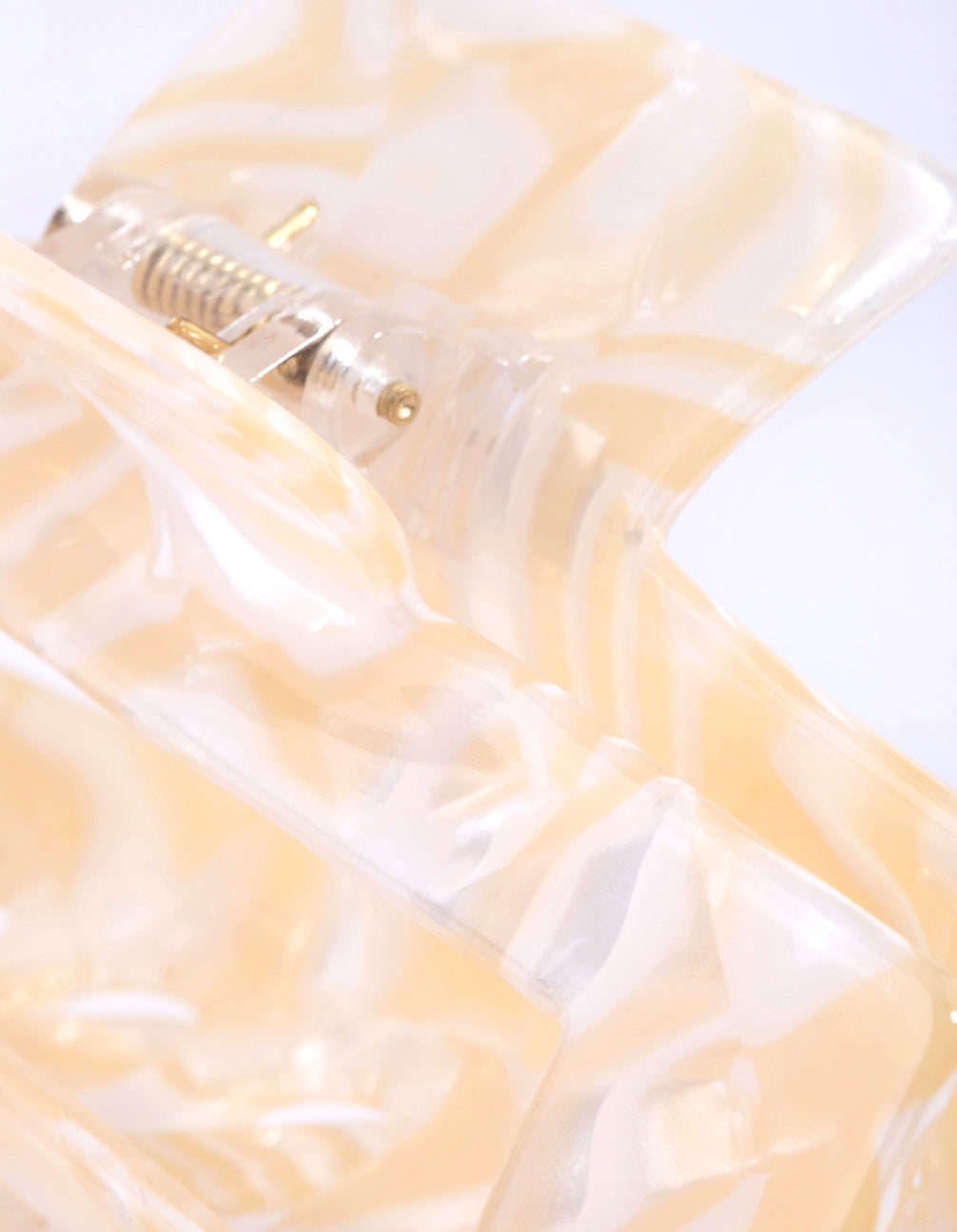 Rectangular Cream Acrylic Claw