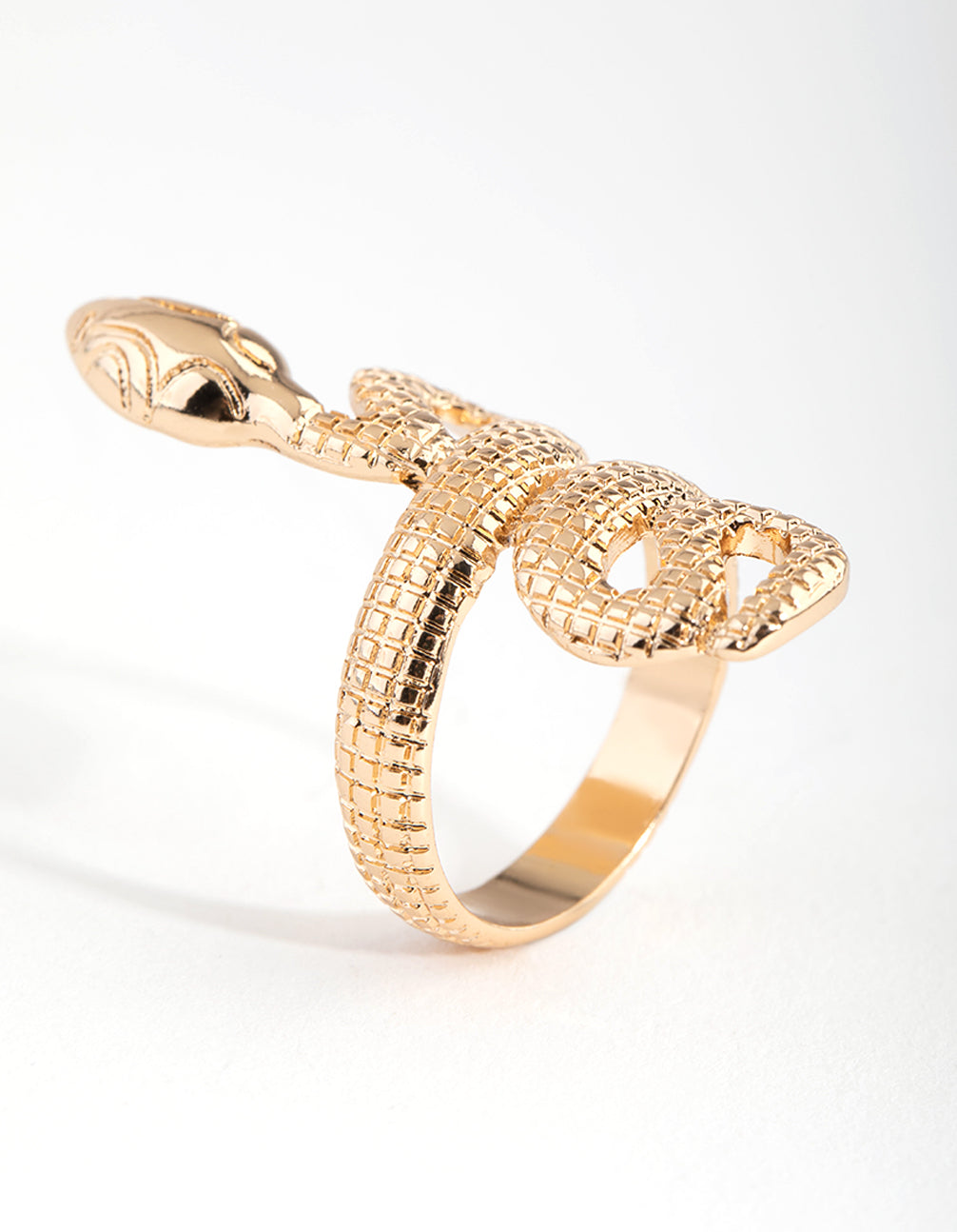 Gold Two Wrap Snake Ring