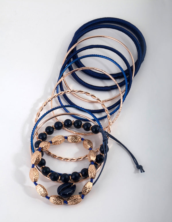 Gold Textured Mix Bangle Pack