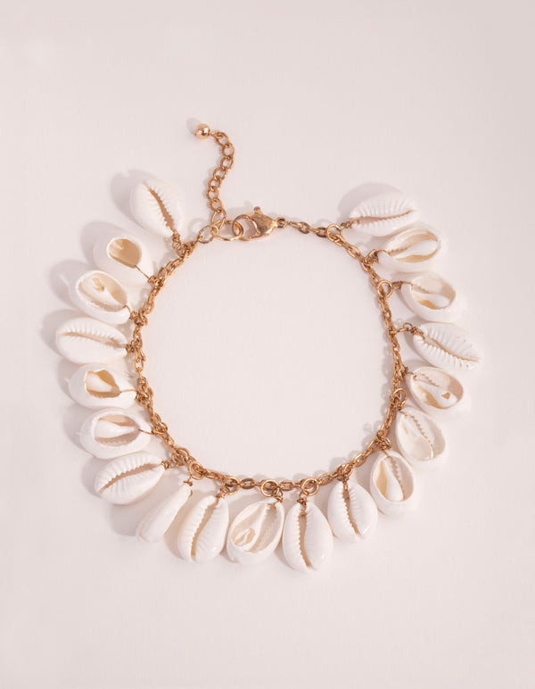 Gold Cowrie Shell Anklet