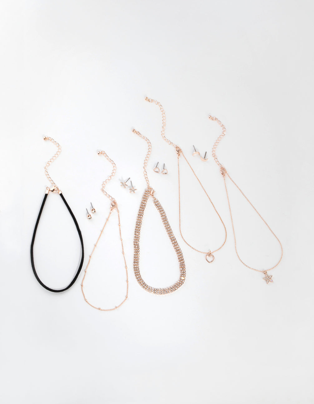 Rose Gold Choker & Earring Set